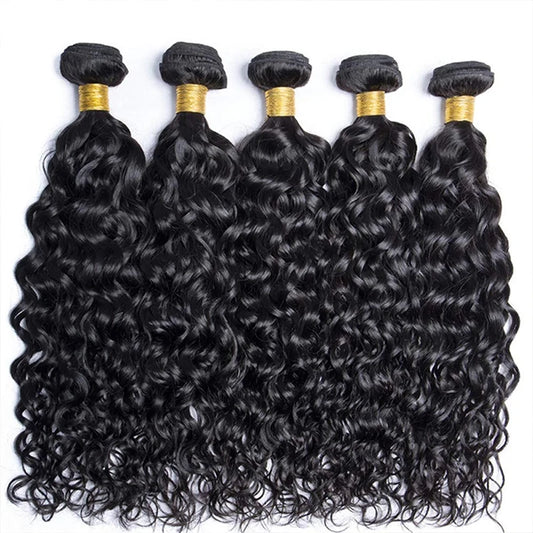 Water Wave Bundles 100% Human Hair Extensions For Women Unprocessed Peruvian Hair Bundle Raw Virgin Human Hair Bundle Curly Hair