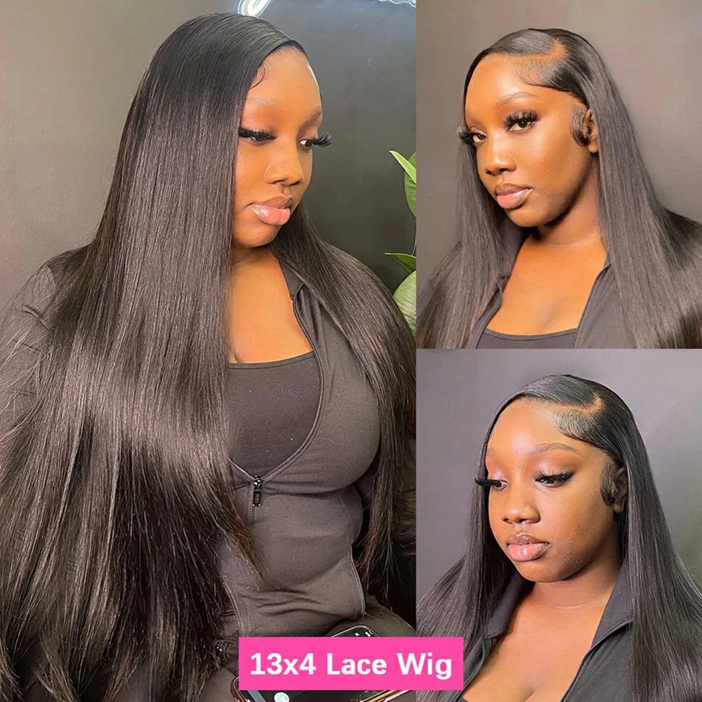 34 Inch  Human Hair Lace Front Wig Closure Wigs 360 Lace Front Wig Human Hair Wigs