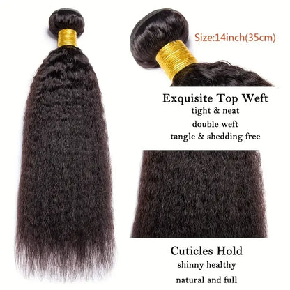 Mongolian Kinky Straight Human Hair Weave Bundles Deal Raw Virgin Hair Tissage Clearance On Sale Yaki Straight Hair Extensions