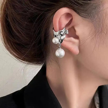 Sharelucky Pearl Zircon  Non Perforated Ear Clip