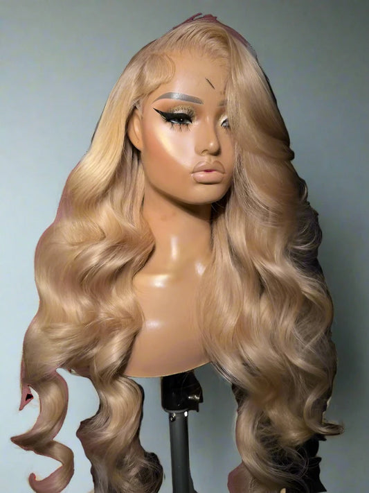 BRYELLE Honey Blonde Colored Body Wave Lace Front Human Hair Wig