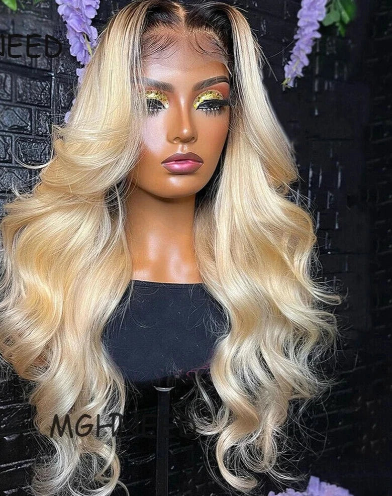 BRYELLE 13x4 Blonde Body Wave Lace Front Human Hair Wigs 13x6 613 Lace Front Wig Glueless HD Transparent Lace Frontal Wig