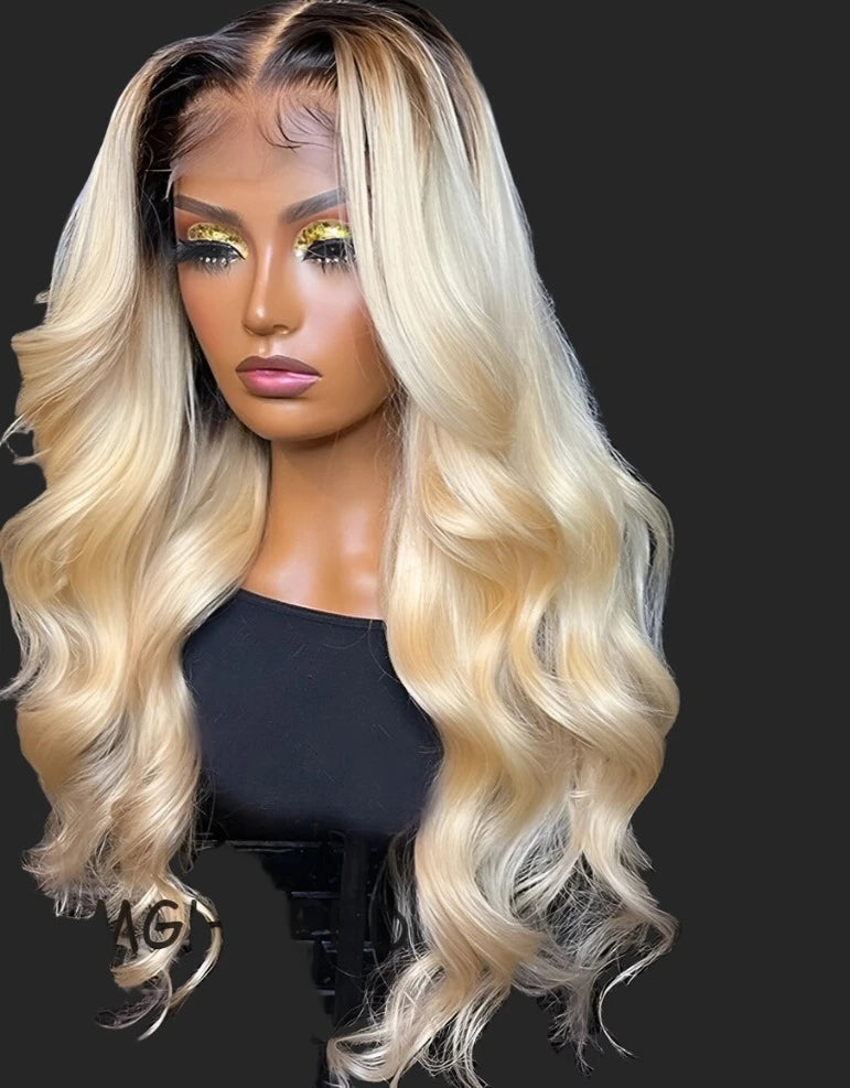 BRYELLE 13x4 Blonde Body Wave Lace Front Human Hair Wigs 13x6 613 Lace Front Wig Glueless HD Transparent Lace Frontal Wig