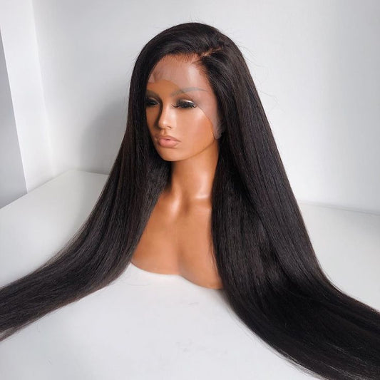 34 Inch  Human Hair Lace Front Wig Closure Wigs 360 Lace Front Wig Human Hair Wigs