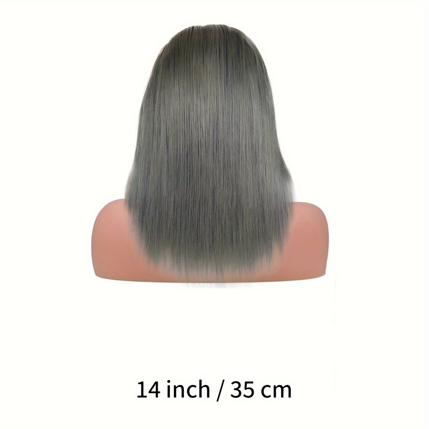 Chic Silvery Grey 13x4 Lace Front Wig for Women - Pre-Plucked Brazilian Human Hair, Easy to Apply with 150% Density