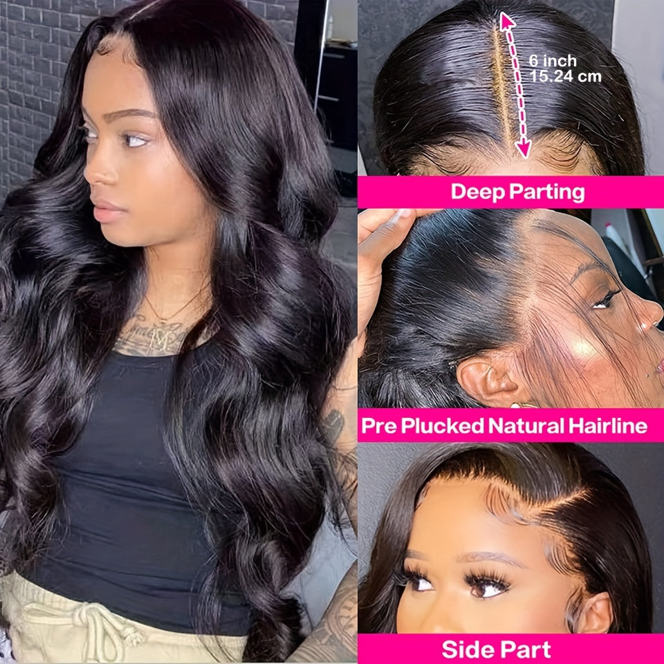 Body Wave Lace Front Wigs 13x6 Lace Front Human Hair Wigs Brazilian Remy Hair Pre Plucked With Baby Hair Body Wavy Lace Frontal Wigs For Women 180% Density