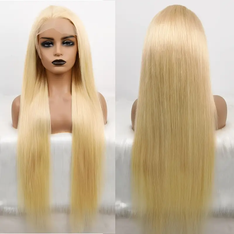 Lace Front Wig Human Hair 13x4 Straight Lace Front Wigs Human Hair 613 Blonde Wig Human Hair Pre Plucked 40"