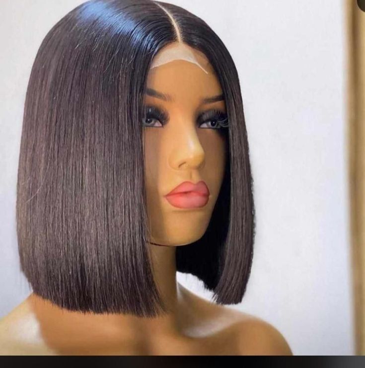 Short Bob Hair Wig Human Hair Brazilian Transparent